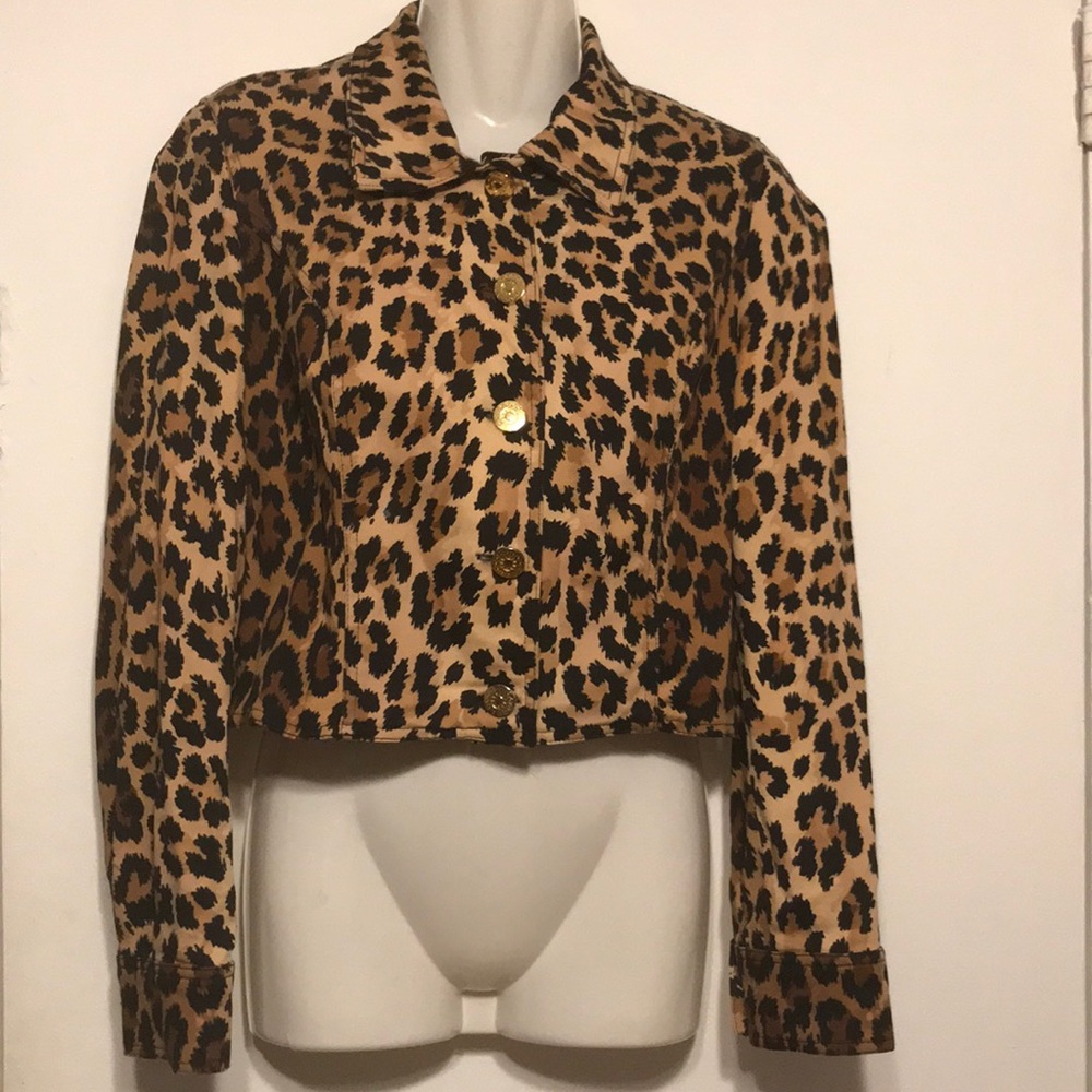 Cache Leopard Print Jacket size 40 EU Medium
